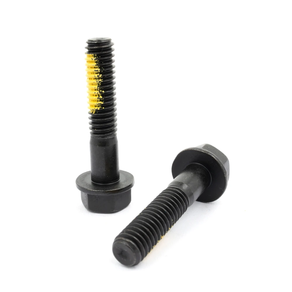 8mm flange shoulder bolt Class 2 4 6 8 Carbon Steel Black Oxide Hex Serrated Flange Bolt With Full Half Thread