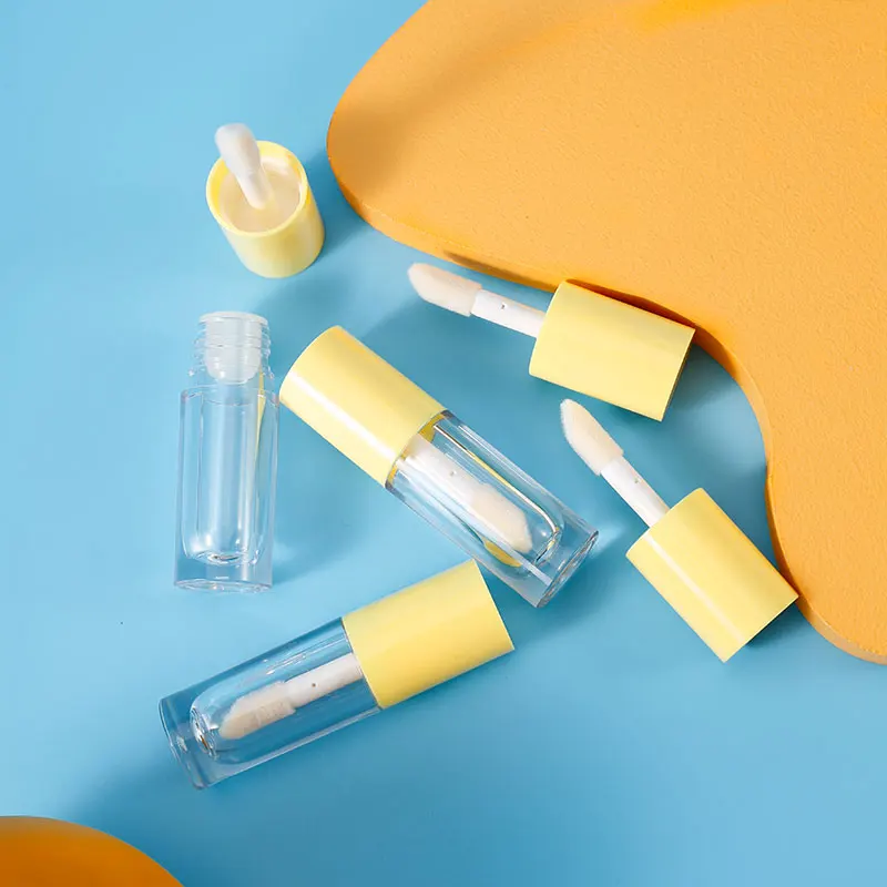 
yellow lip gloss tubes plastic , vendors for lip gloss tubes with wand brush , 8 ml lip gloss wand tubes 8ml with logo 