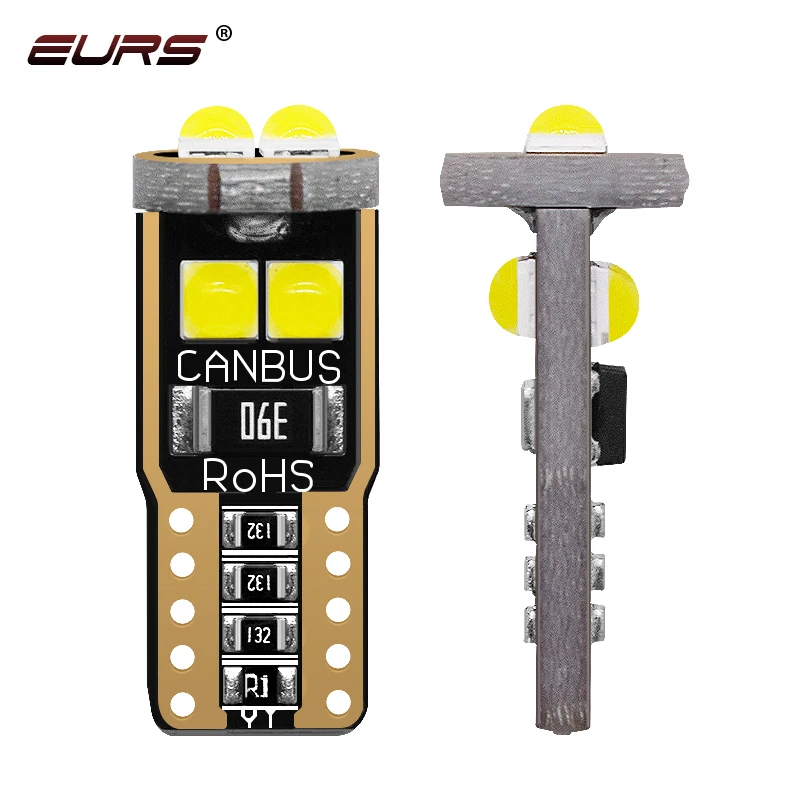 New car light t10 width indicator led 6smd 3030 instrument license plate light w5w decoding outline small light