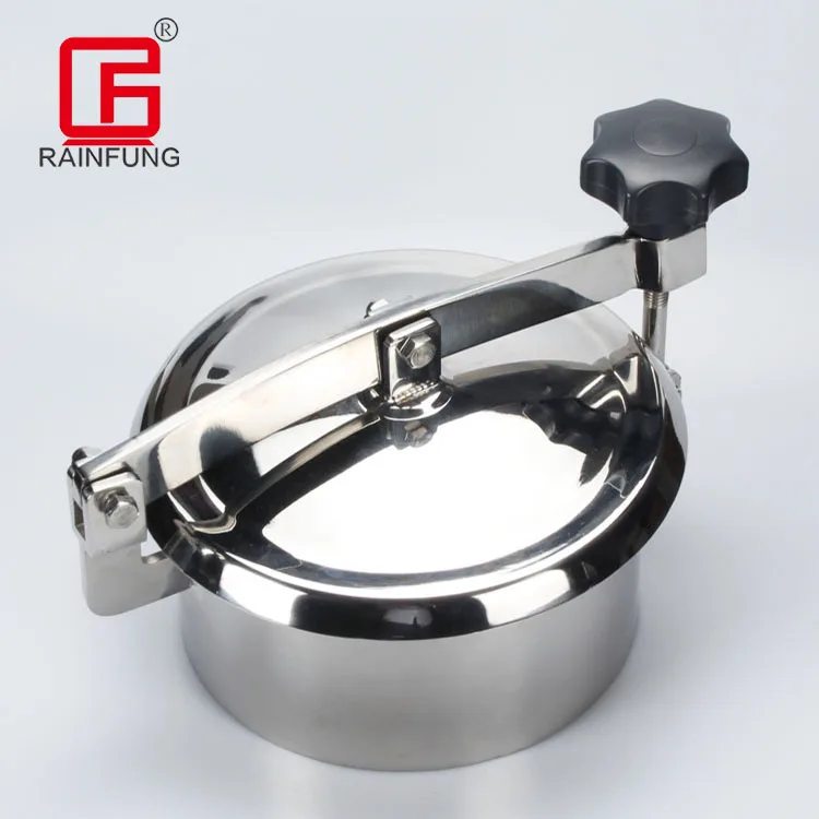 RAINFUNG санитарная пищевая нержавеющая сталь 304 316L круглая крышка люка с