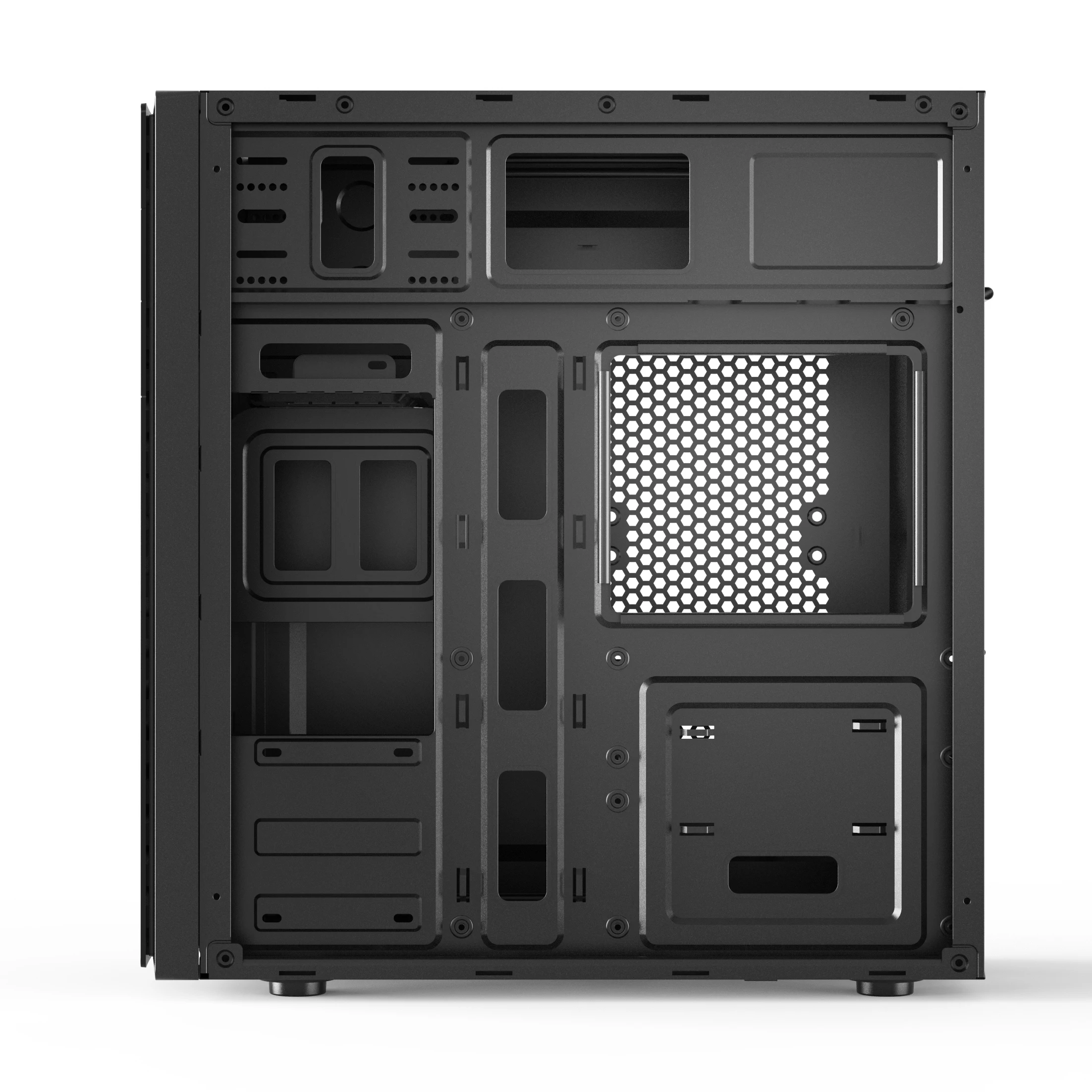 New Chassis Gamer Gabinete Open Frame With Rgb Fans Acrylic Diy Slim Computer Atx Pc Case Desktop