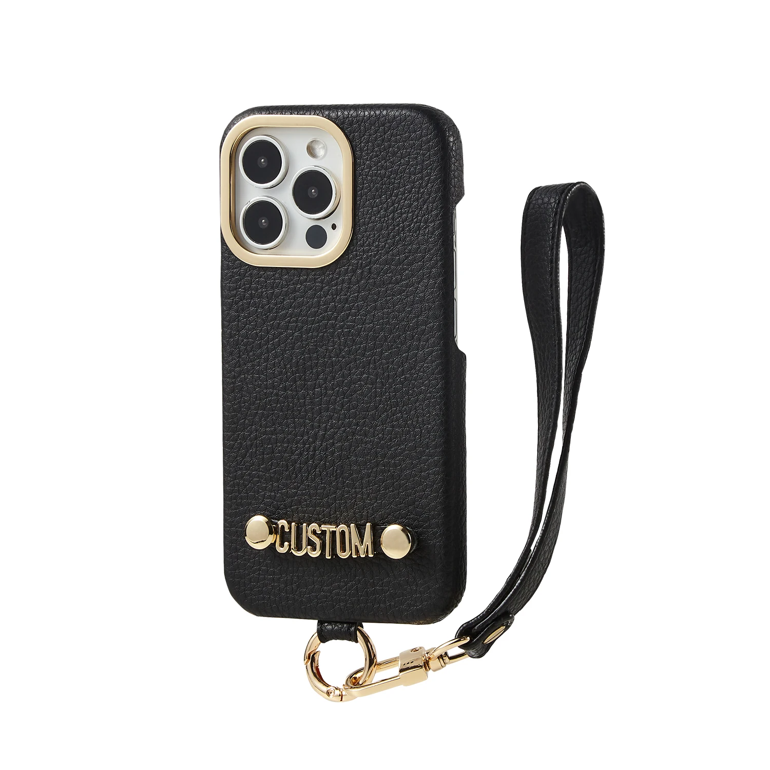 Personalize name mini letters   PU leather phone Strap case Shoulder strap  For iPhone 14 14Pro 12 13 XS Max  14Plus Phone Cover