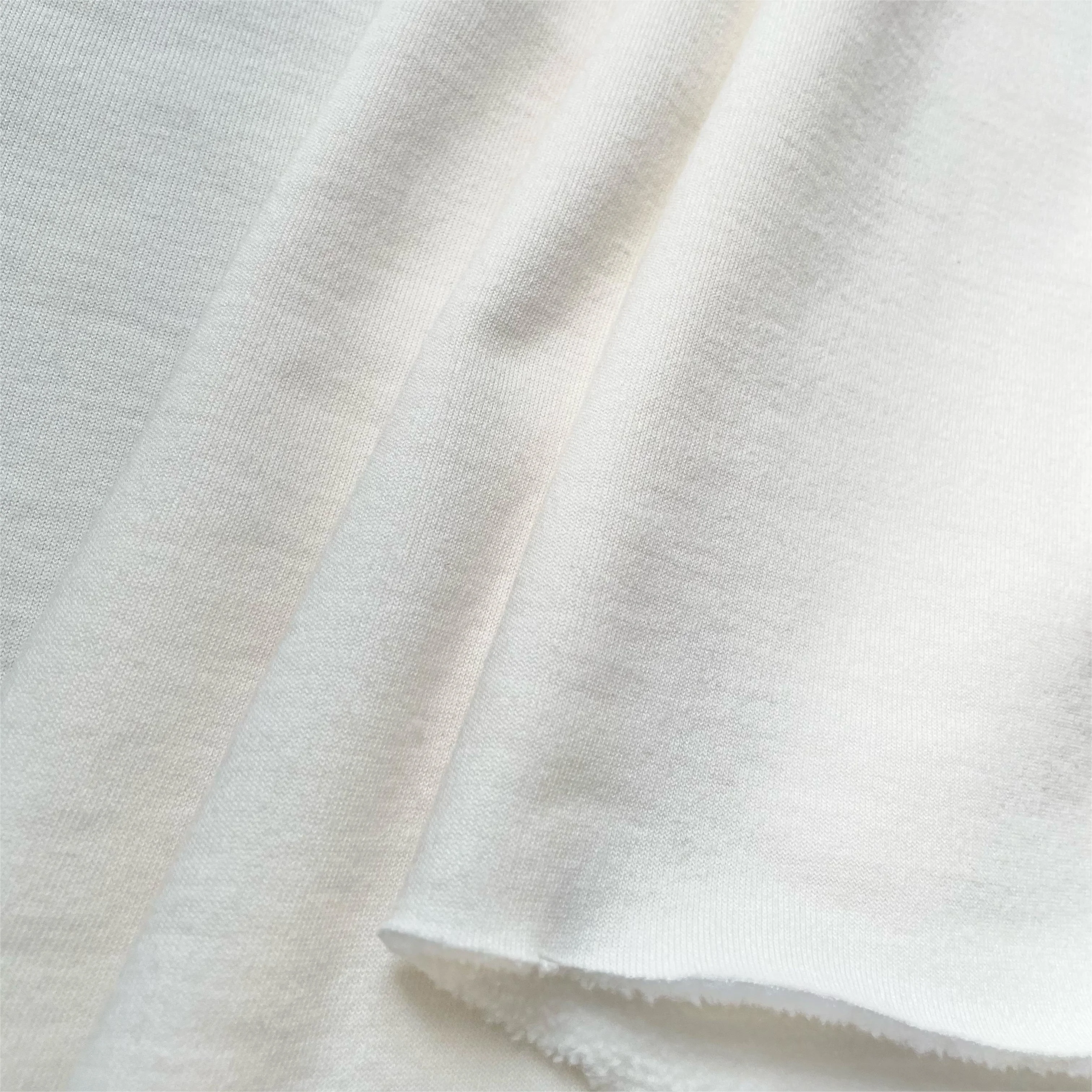 65% polyester 35% cotton stretch Australian grain knit fleece fabric thick jacket hooded sweater fleece sportswear