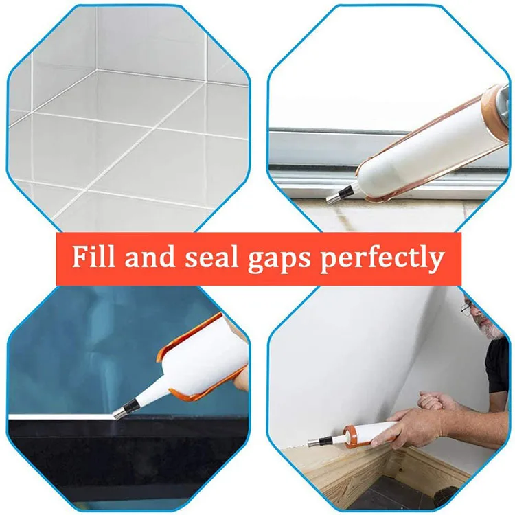 Tool Kit 18 piece set caulk Nozzle Applicator Kitchen bathroom window tile caulk repeatable caulk finish