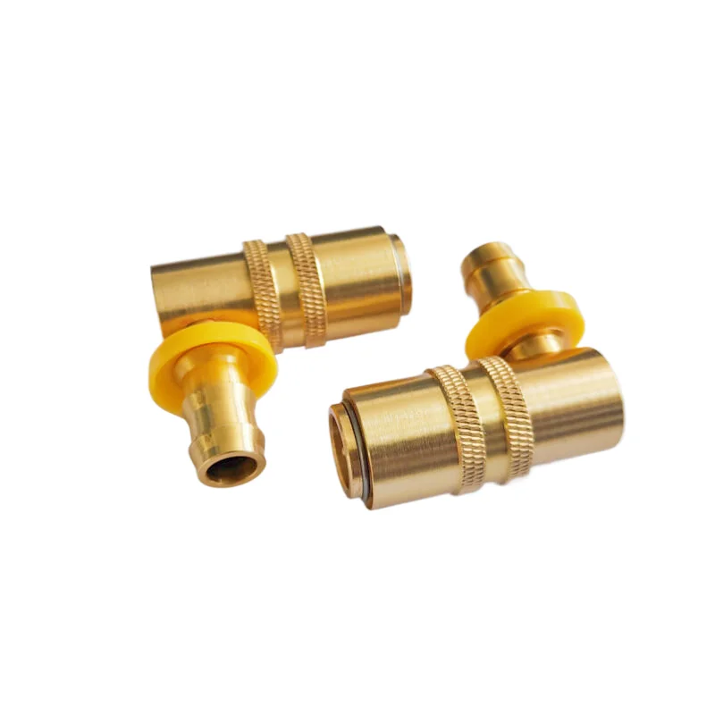 Female hose barbed Mechanical DN13 with indicator ring 90 degree elbow quick release coupling