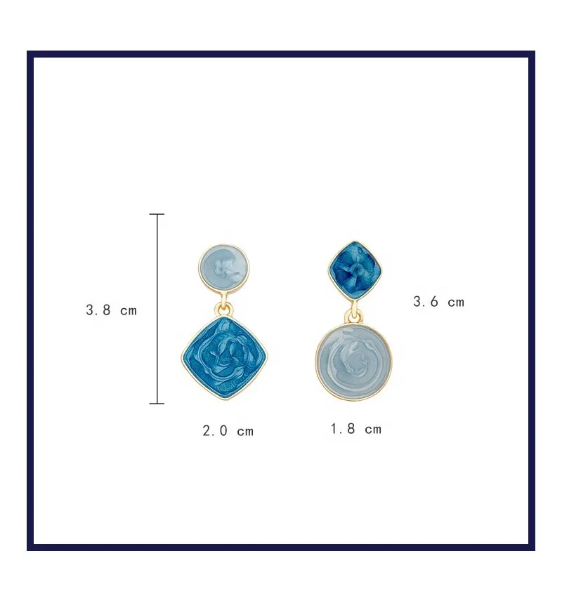 
ADELANTE 2020 Korean Style Dangle Custom Copper Plating Real Gold Earrings 