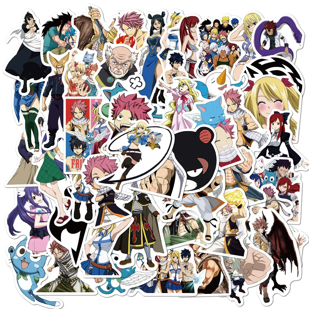 ZY3115S 50Pcs Anime Fairy Tail Scrapbook Graffiti DIY Stickers Decorative Guitar Laptop Luggage Vinyl Waterproof Stickers
