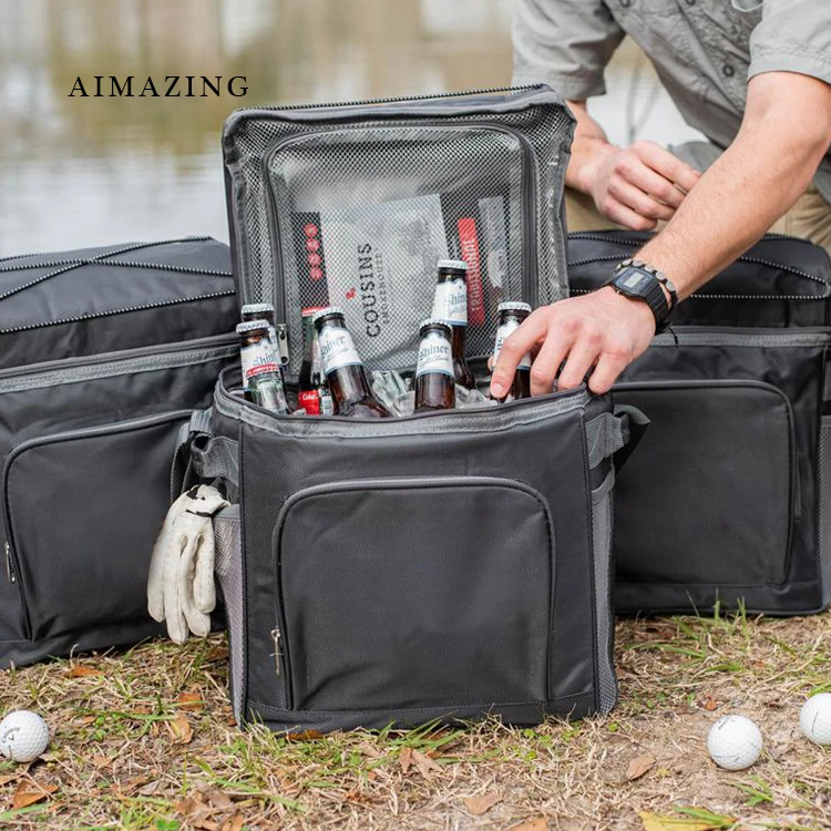 Golf Trolley Cooler Bag High Quality Double Compartment Biodegradable Freezer Bags Thermo Polyurethane Clear Bag Fashion Eco