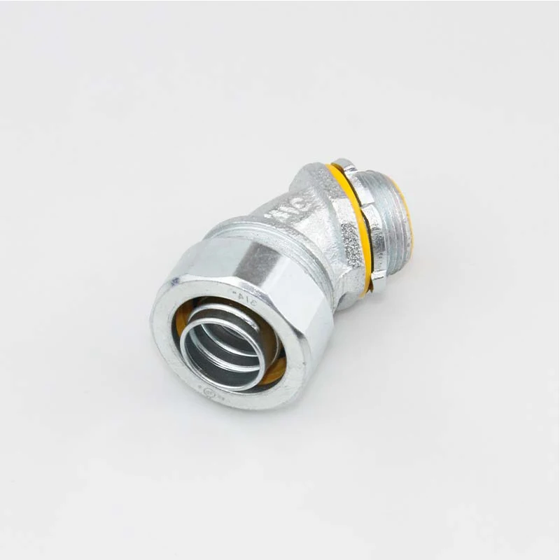 1/2 3/4 1 In 45 Degree Liquid Tight Flexible Conduit Fitting Connector Liquid-Tight Connector For Steel Pipe