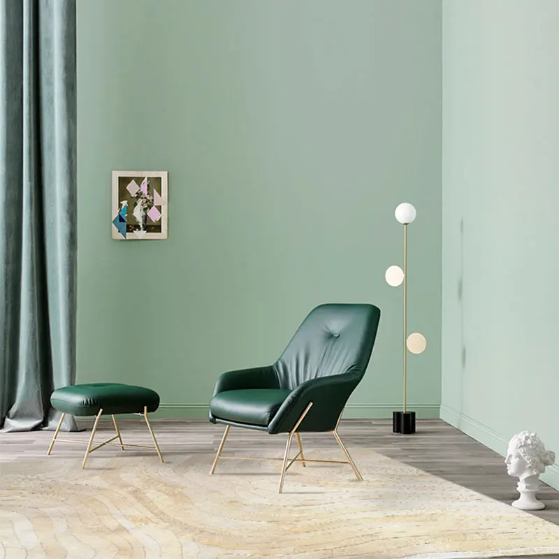 Nordic American luxury bedroom pure plain simple leather living room carpet