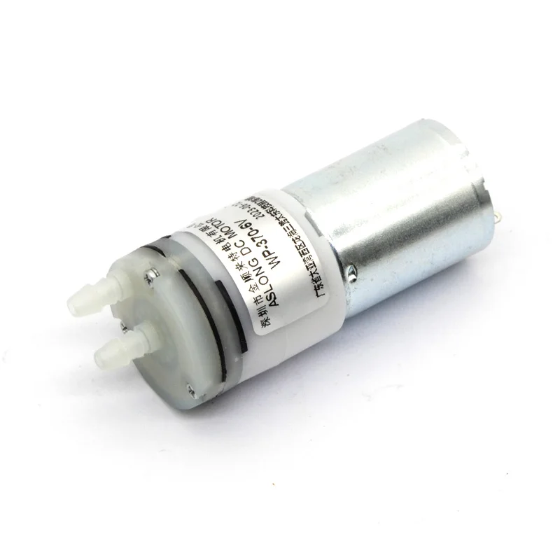 ASLONG WP-370 6V 12V high-power small micro water pump with intake and exhaust ports, low noise water pump motor