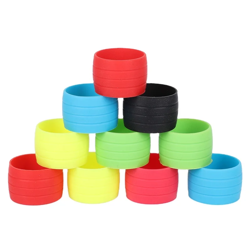 2pcs Silicone Bicycle Handlebar Tape Fixed Ring Road Bike Plugs Anti-Skip Rubber Waterproof Wear Resistant Bicycle Accessories