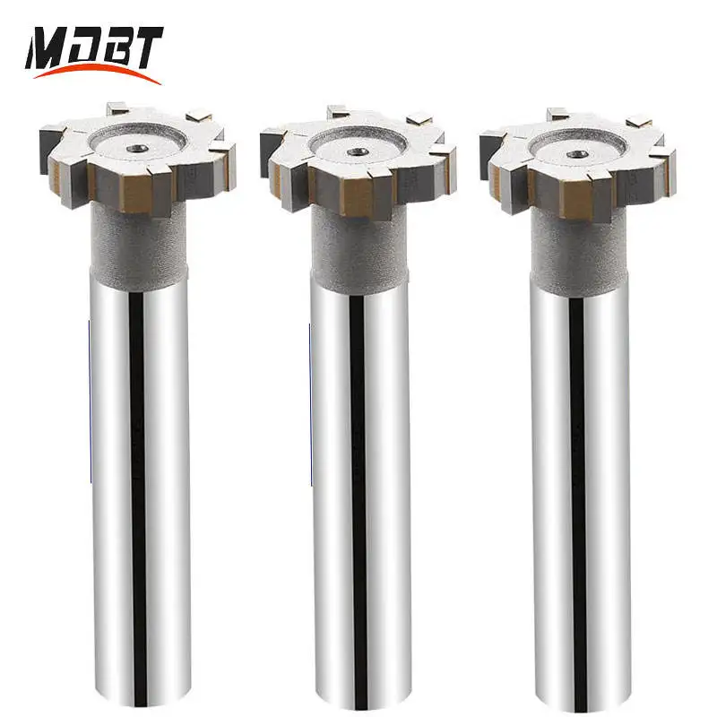 T-Slot Straight Shank Carbide End Mill Welding Tungsten Steel Side Milling Cutter For Metal