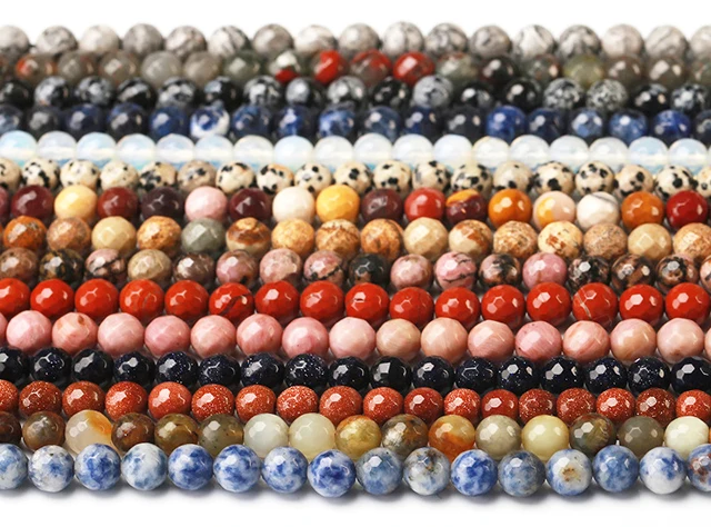 Wholesale Faceted Natural Gemstone Beads Jewelry Making Loose