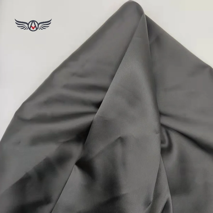 Original Factory Curtain Pure Color Polyester Stretched Satin Fabric