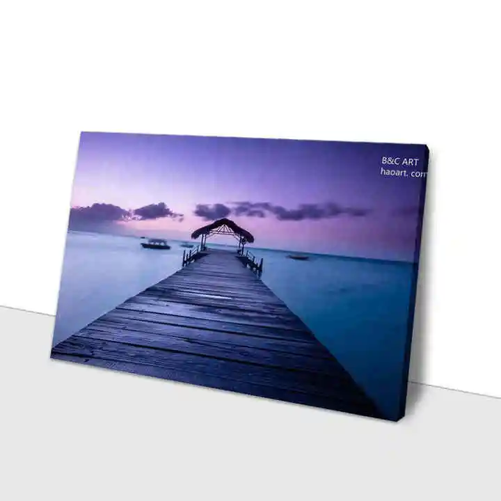 Hotel Wall Hanging Ultra-clear Sky Sea Scenery Custom Design Canvas Printing Wall Painting For Home Decor