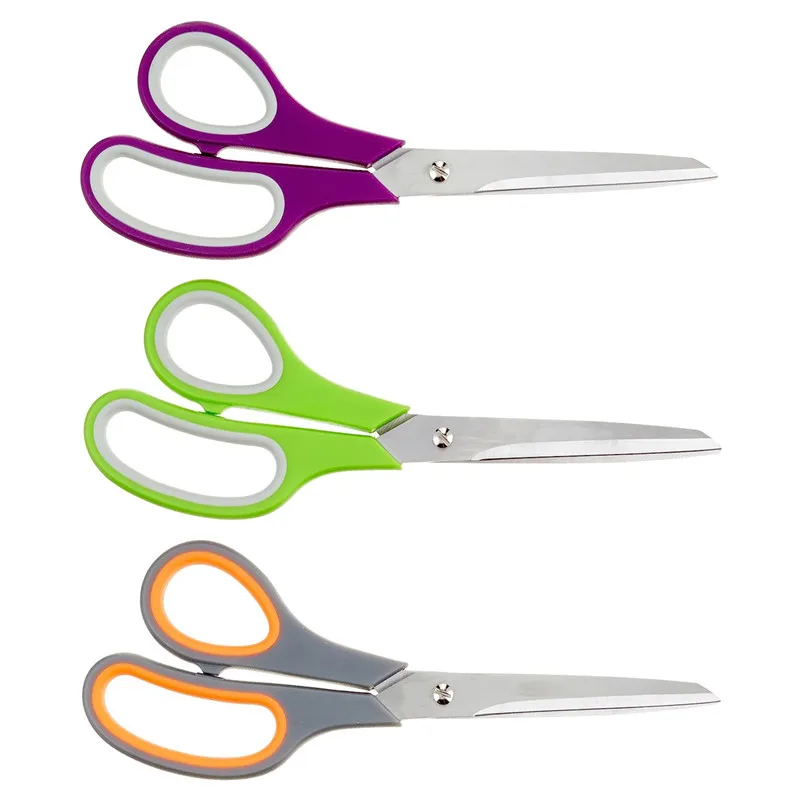 Wholesale Customization stainless steel office scissors set with soft-grip handles