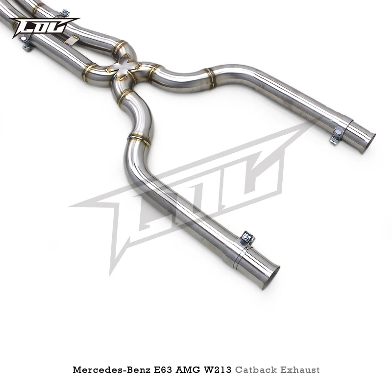 BSK SS304 Pipe Catback Muffler For Mercedes-Benz E63/E63S AMG W213 4.0TT 2016-2023 Tuning Auto Parts Valvetronic Exhaust System