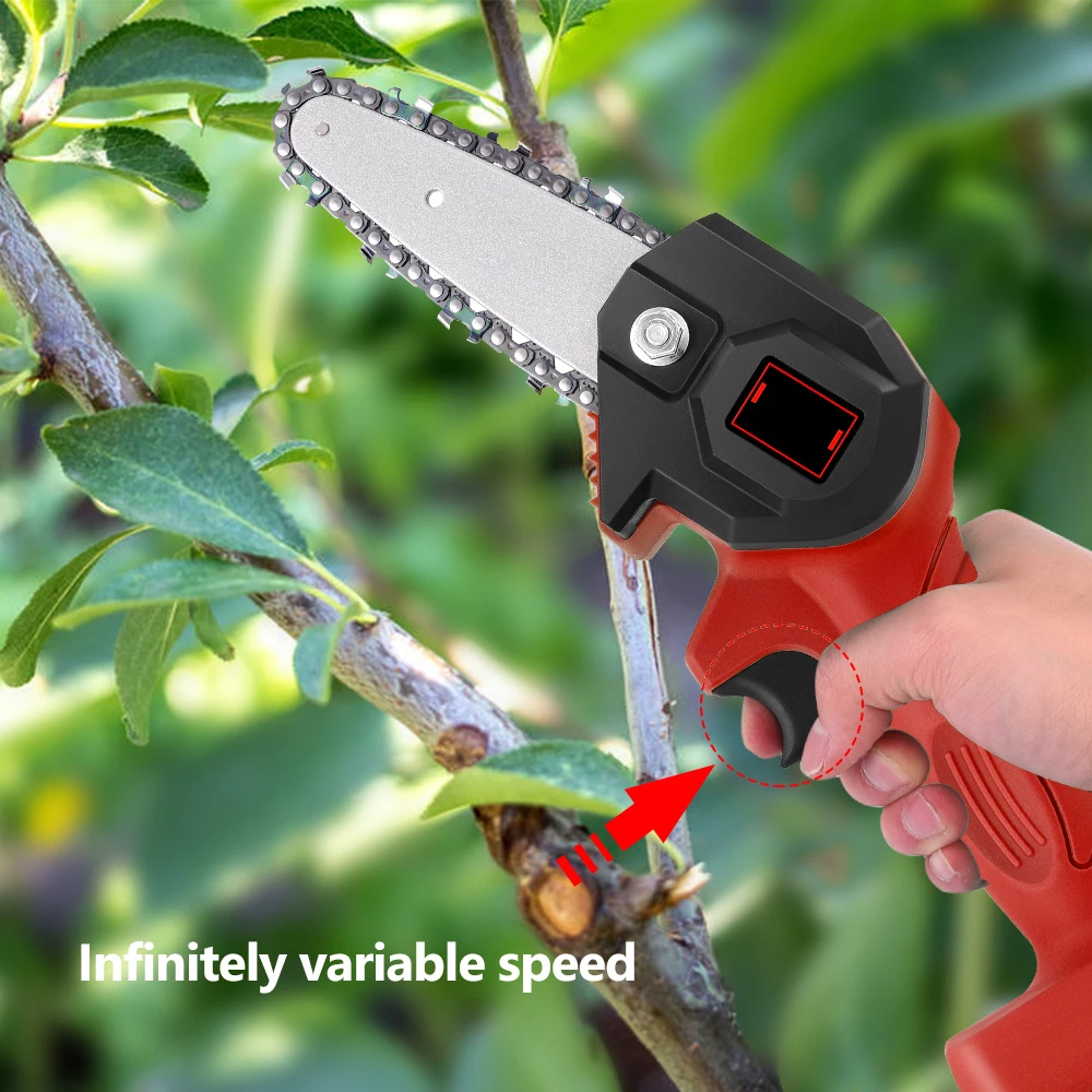 Hot Sale  Electricity High Quality Metal and Nylon Cordless Mini Chainsaw with Lithium Battery