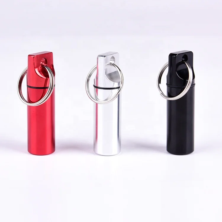 Pill Fob waterproof Small Pocket Box Keychain Portable Mini Aluminium Alloy Organizer Case Container for Purse