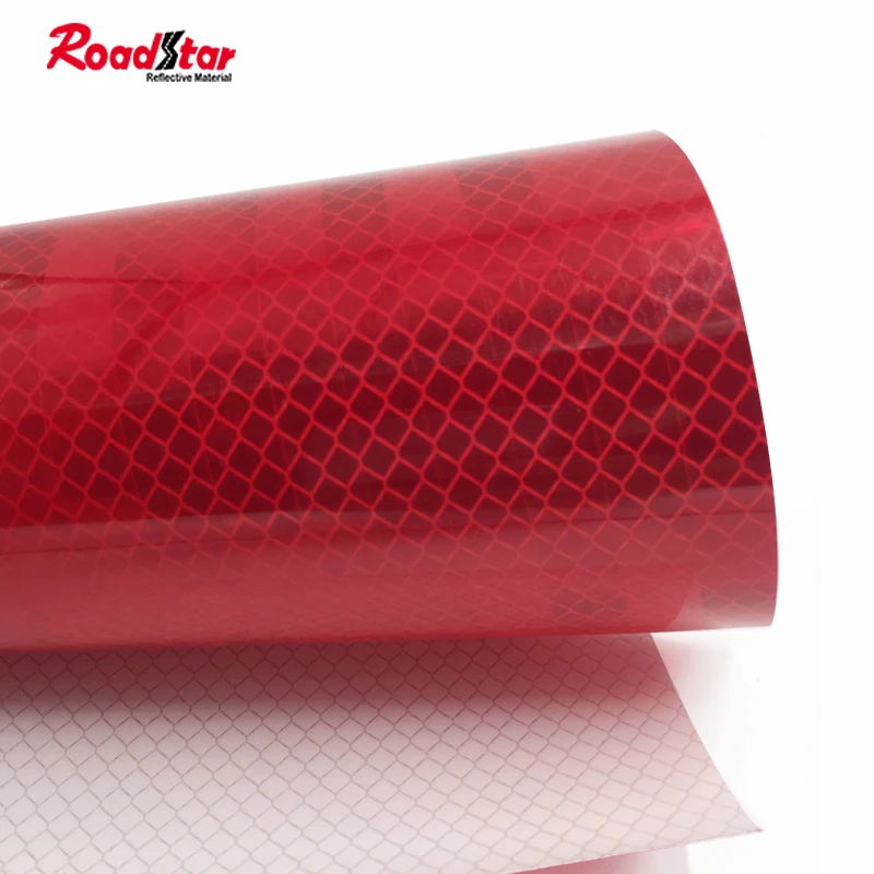 Red Micro Prismatic Vinyl Reflective Engineer Grade EGP Reflective Film Retro-Reflective Sheeting For Traffic Sign