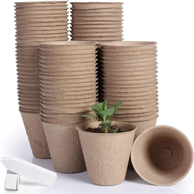 disposable Biodegradable paper Seed Starter Pots for starting flowers herbs vegetable saplings