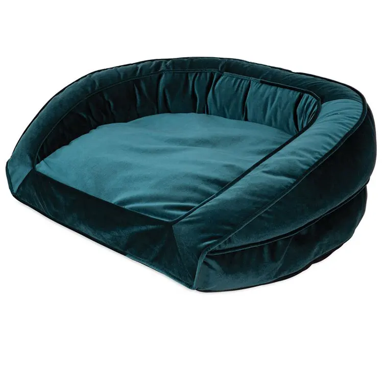 Conventional Luxurious Cool and Classic Mixture No Bumper Dutch Fleece Dog Bed Bolster