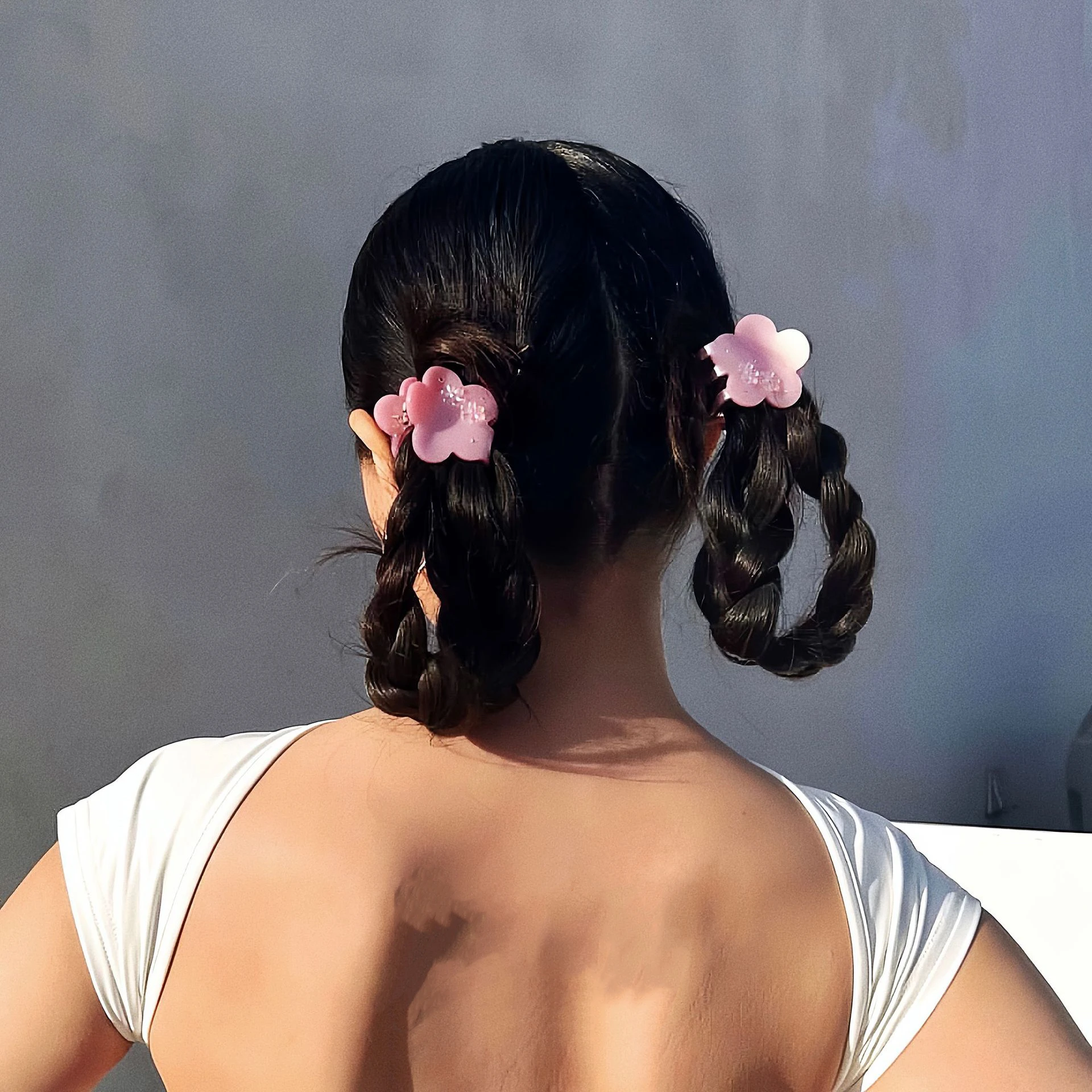 CHENGHE Wholesale Custom Acrylic Acetate Flower Hair Claw Clips for Women Korean Cute mini Crystal Baby Accessories