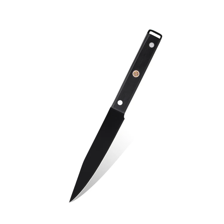 Kitchen Precision Premium Mini Utility Knife Classic Black Coating Blade Stainless Steel Kitchen Utility Knife Set