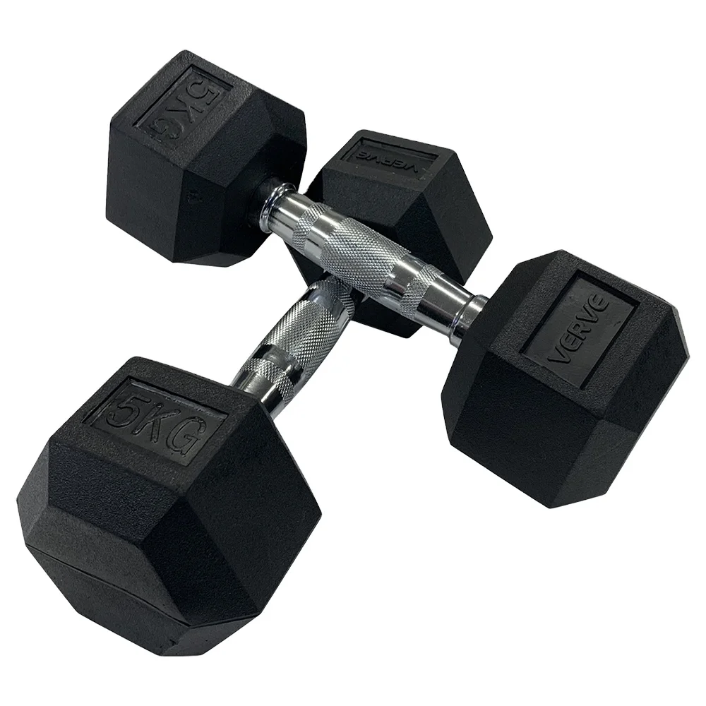 OEM Factory Price Customized Mancuernas Lbs Pound  hexagon Weight Lifting Hex Rubber Dumbbell