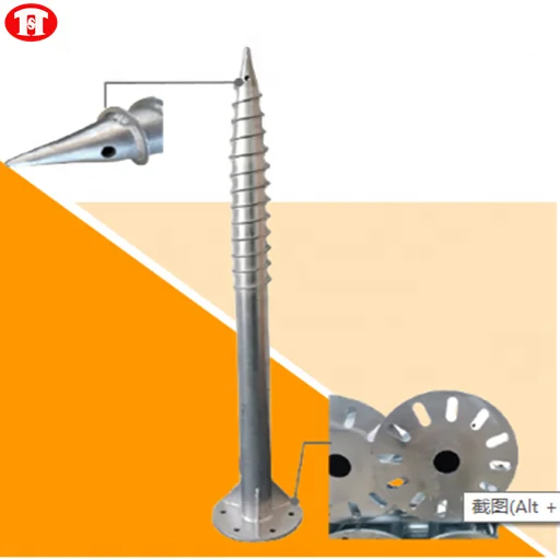 Panel Solar estructura de montaje con tornillo de tierra Pv Solar de ancla