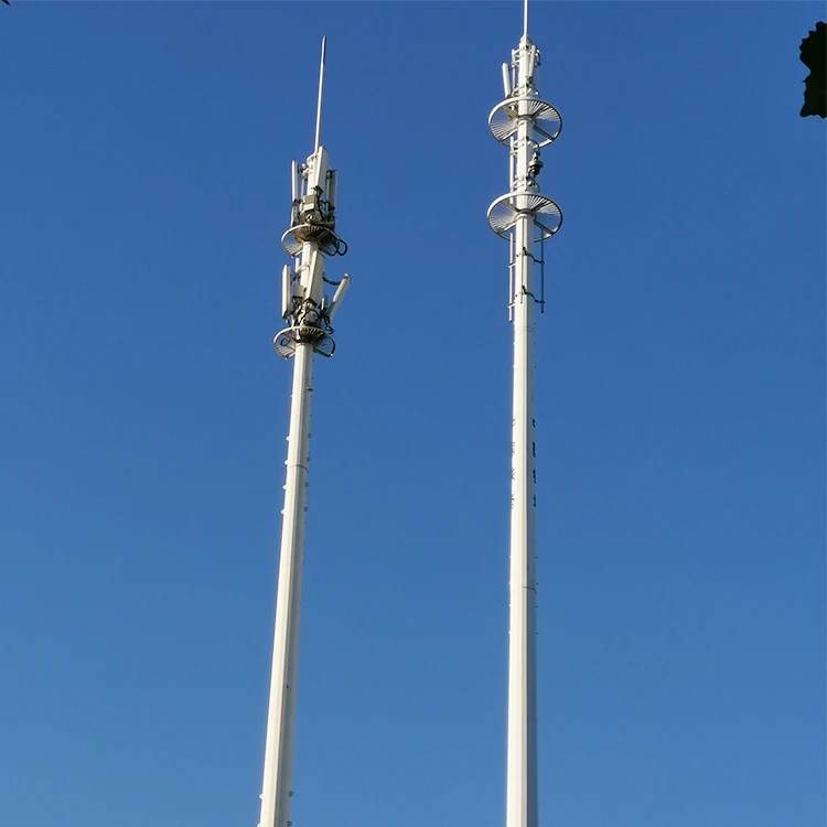 New manufacturer customized windproof and durable galvanized telecom unipolar Telecommunication Monopole