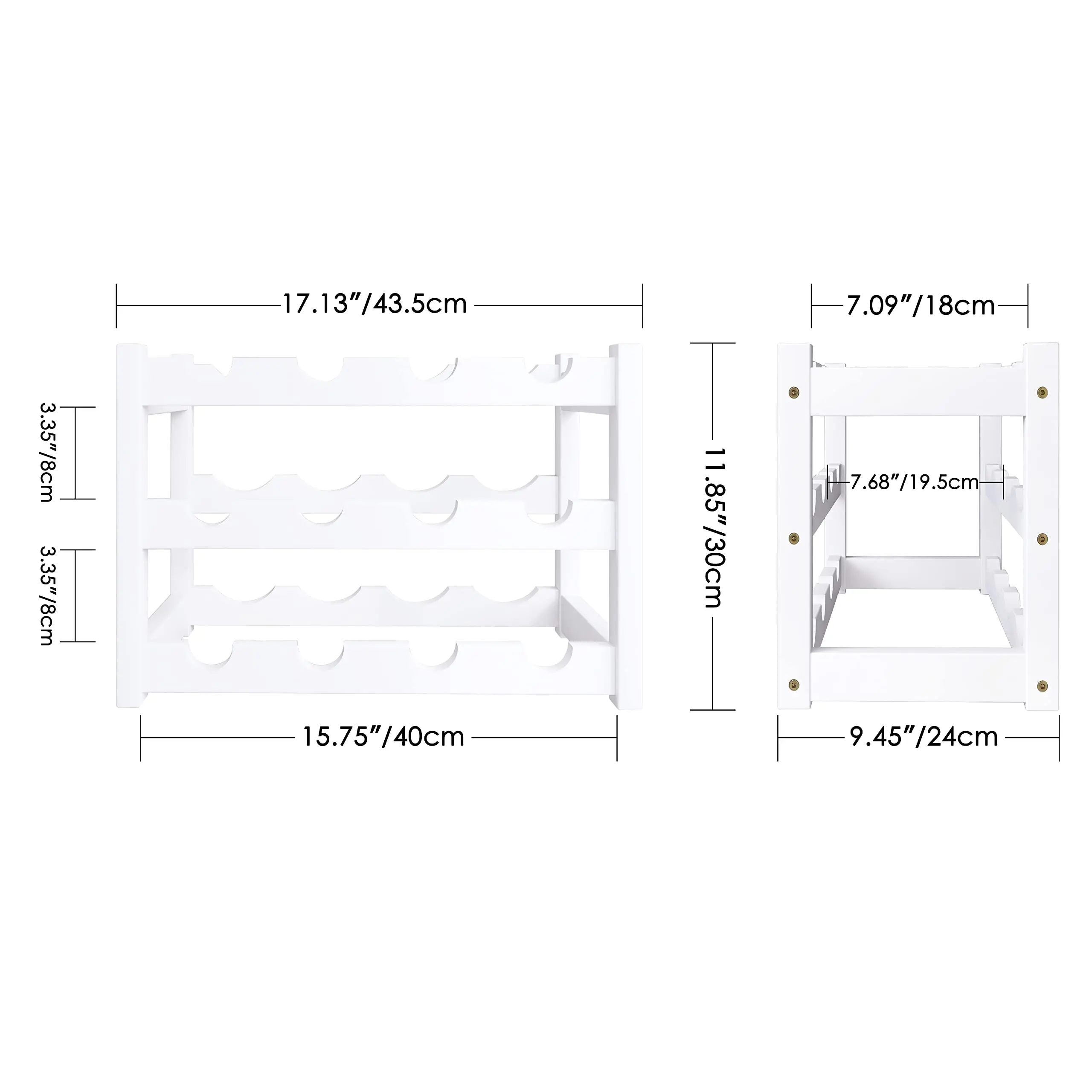 Bamboo Wine Rack Holder for Wine 12 Bottles Display Holder, 3-Tier Free Standing Storage Shelves for Kitchen, Pantry