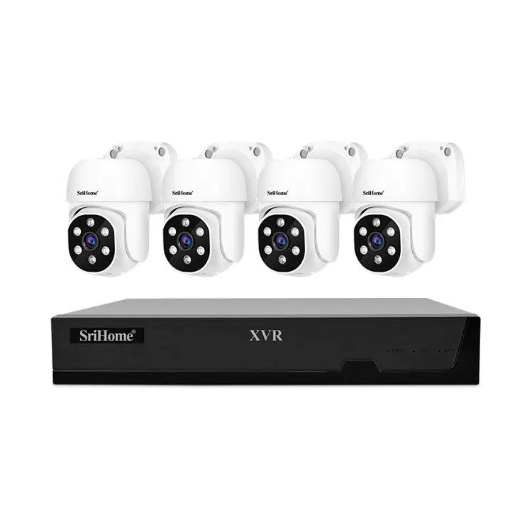 2023 SriHome горячая Распродажа cctv камера 1080P HD 4CH система камер видеонаблюдения Система
