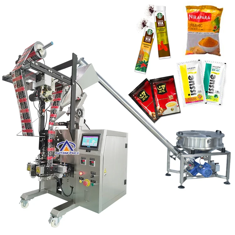 Good Price Fully Automatic 50g 100g Plastic Bag Nuts Spices Masala Mirchi Powder Filling Turmeric Milk Powder Packing Machine