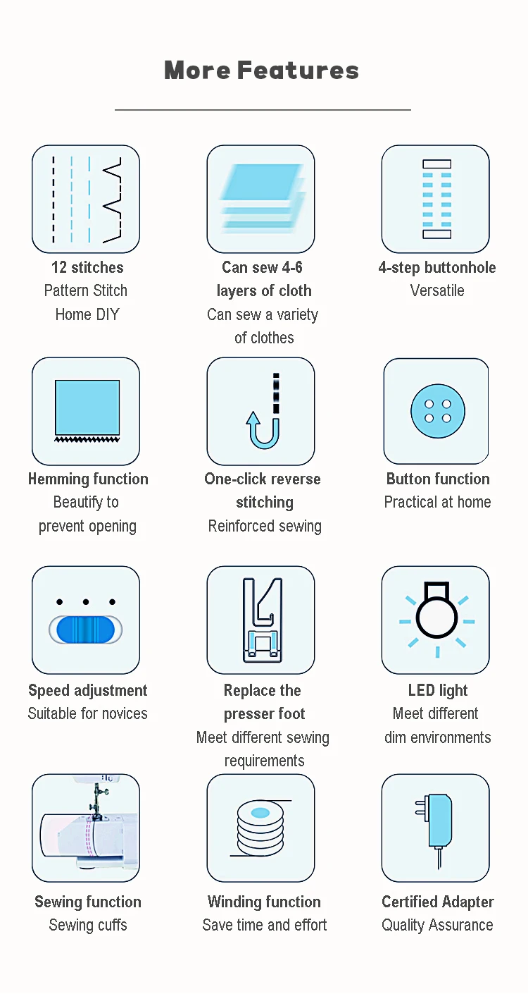 VOF apparel machinery FHSM-520 your Best choice clothes machine sewing electric mini sewing machine with overlock function