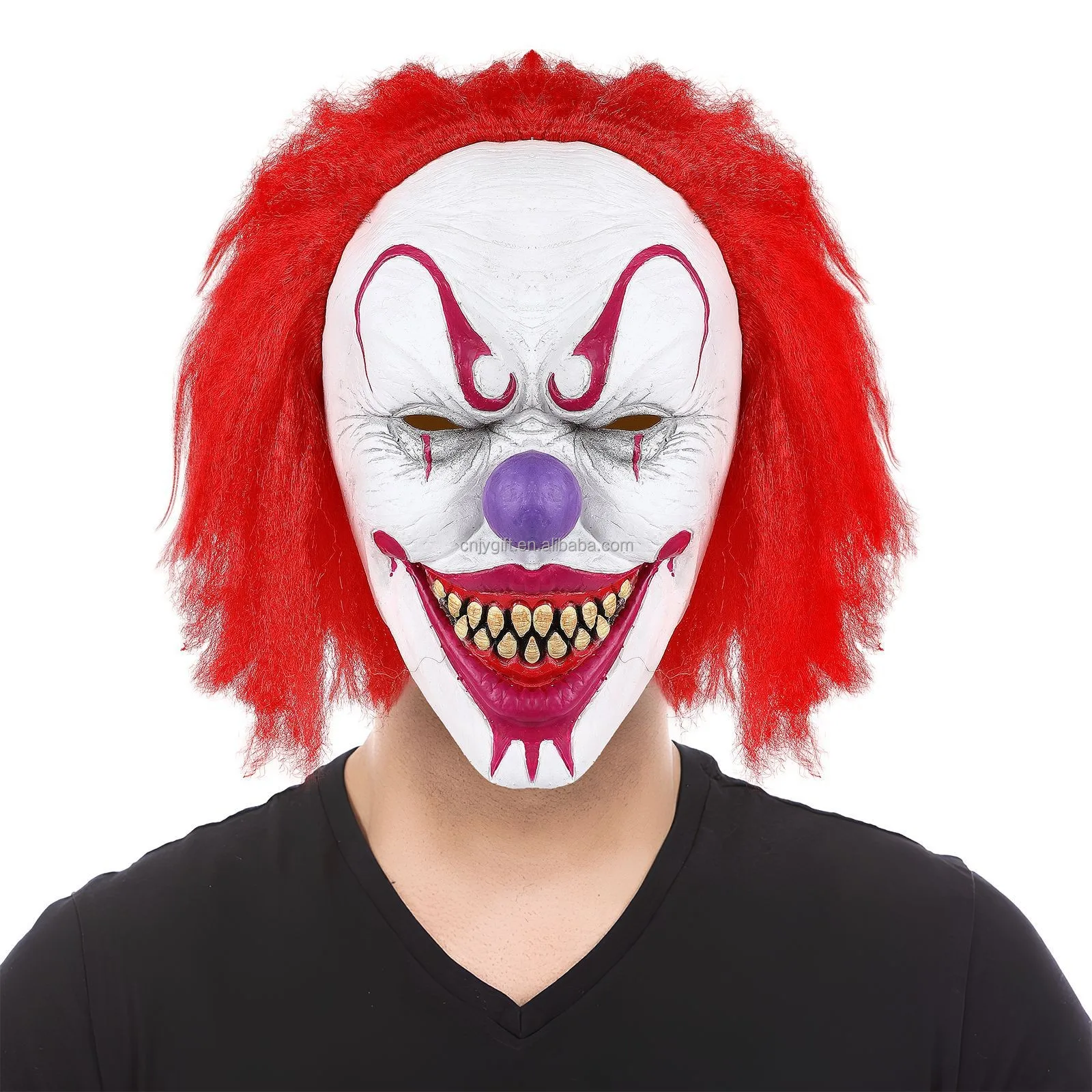 Halloween Clown Mask Dark funny clown mask costume accessories cosplay props full face latex funny Buddha Clown Horror headgear