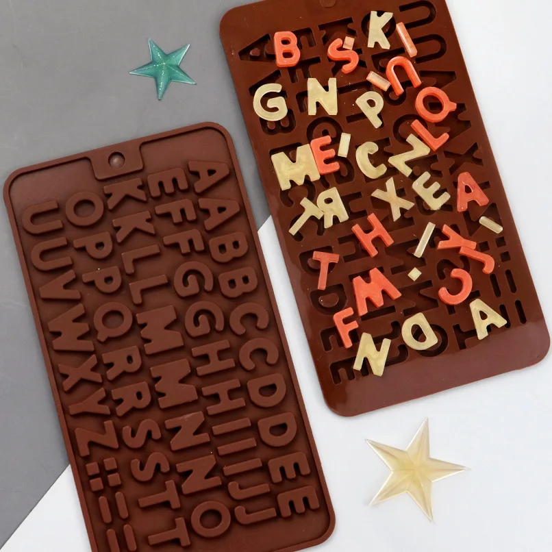 Handmade DIY English Letter Chocolate MoldJelly Mold Creative Silicone Ice Tray Mold