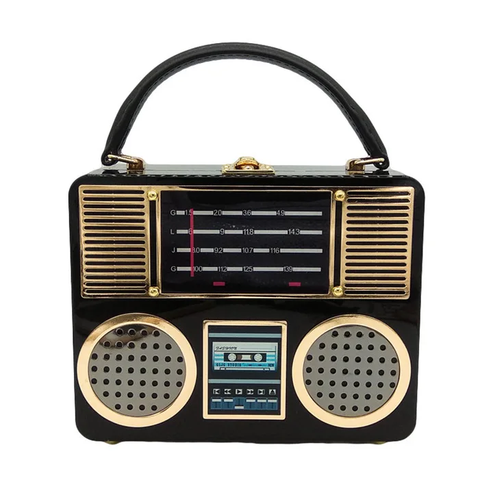 European Acrylic Clutch Bag Radio Bag Tape Recorder  Dinner Bag Handbag