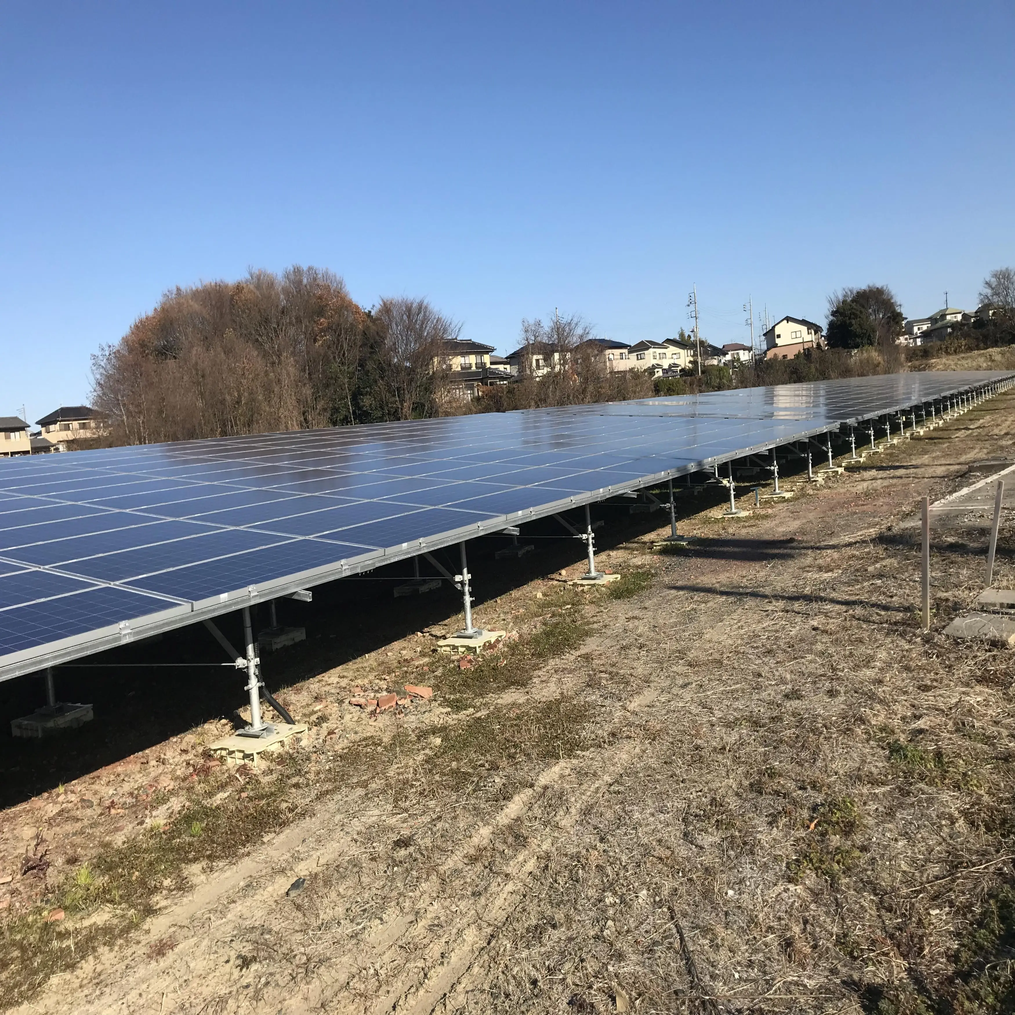 Solar aluminum ground module pile mounting structure system bracket