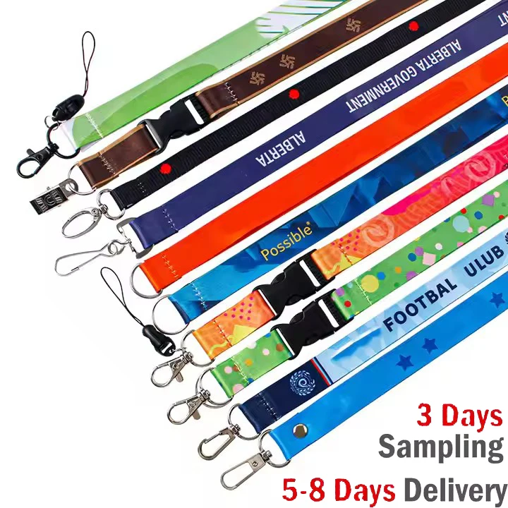 Wholesale Oem Blank Dye Sublimation Polyester Lanyard Custom Logo Personalized Fashion Lanyard