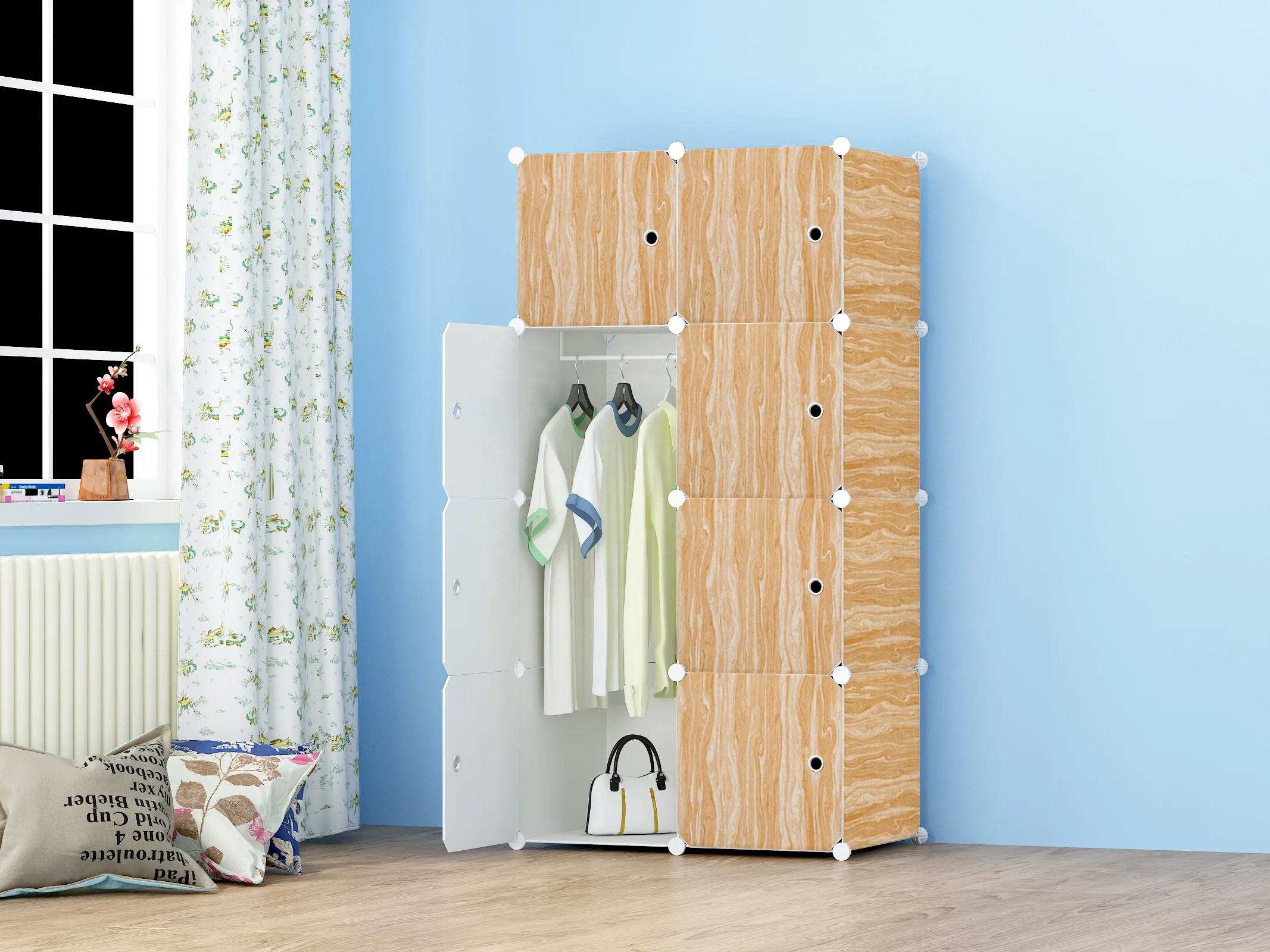 8 Cube Plastic Clothes Foldable Wardrobe Simple Diy Assemble Portable Closet