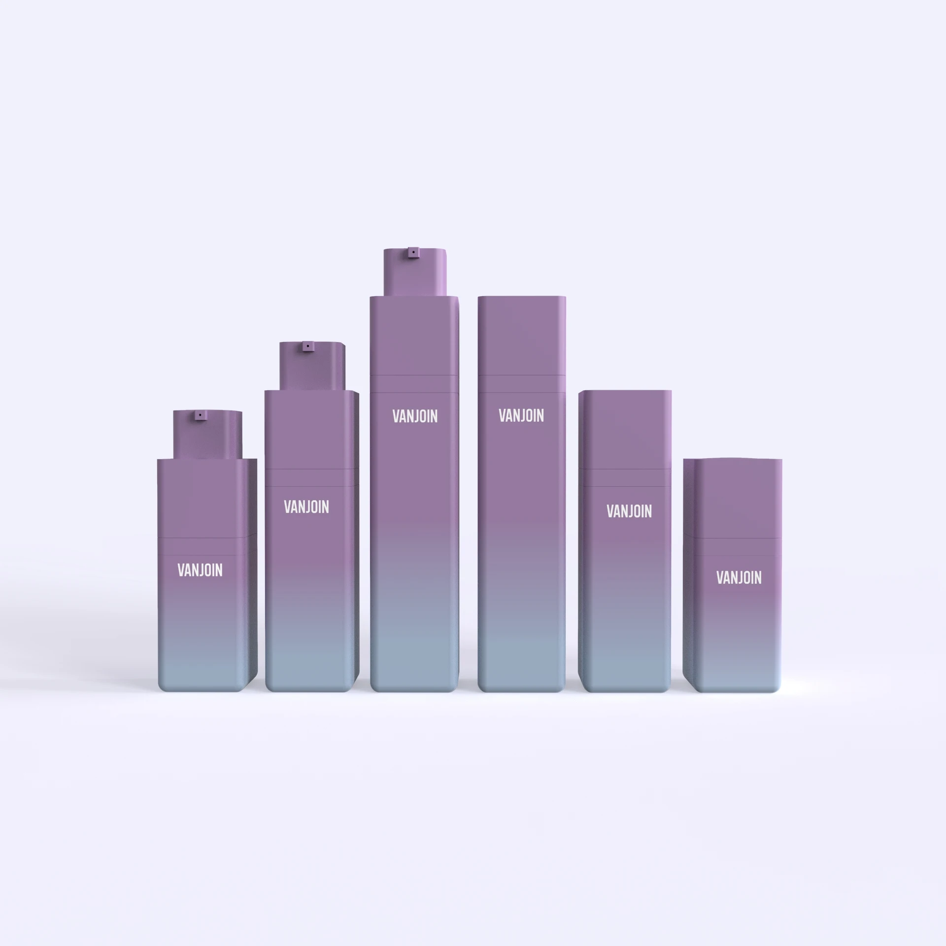 15ml 30ml 50ml Luxury Square Vacuum Lotion Bottle High Quality Hard Plastic PETG Acrylic Lotion Bottle