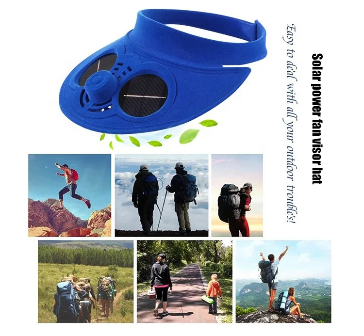New Design Cheap sun visor hat with solar powered fan Children Fashion solar powered fan hat for kids