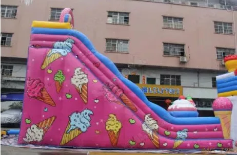 Outdoor Inflatable Slide Commercial Inflatable Candy Slide Funny Bouncy Dry Slide For Kids