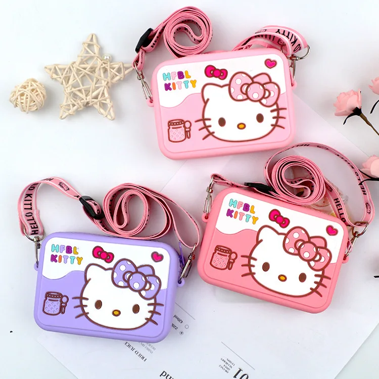 novelty toddler charms wallet pouch mobile phone crossbody Kids Hand Bags silicone coin purse for girl
