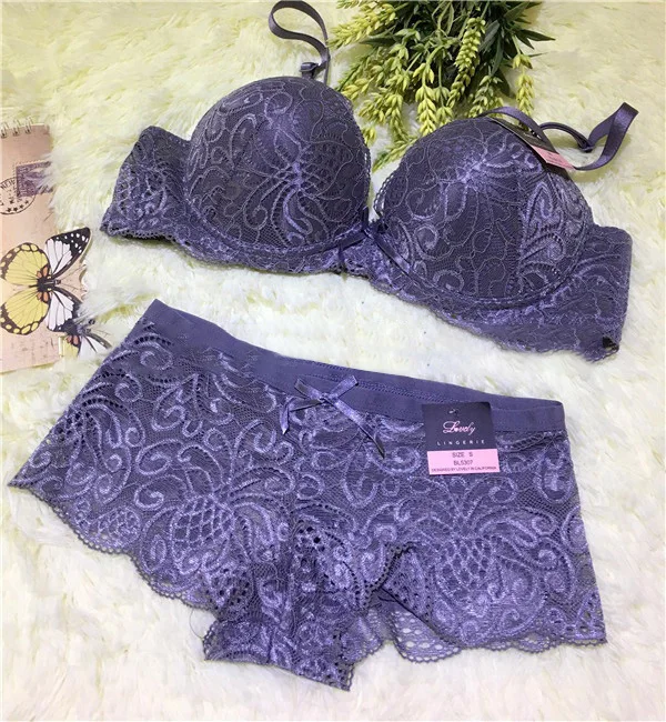 Best Selling Customize Logo Women Underwear Sets Multi Colors Lace Embroidery Bra Panty Sets