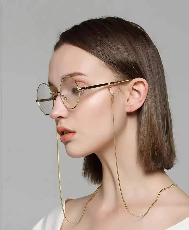 Factory Wholesale Fashion Luxury Design Female Copper Chain Retro Necklace Glasses Sunglasses Decorative Chain