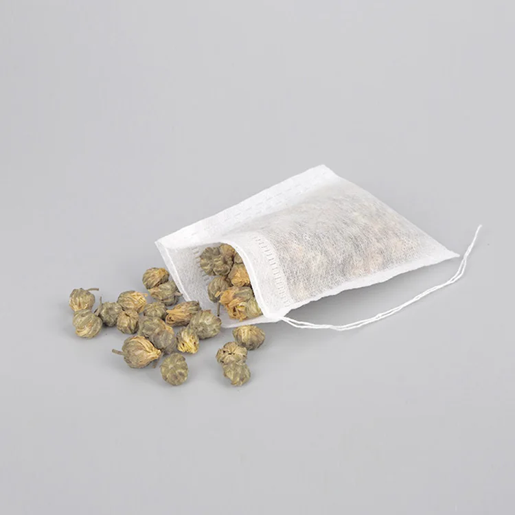 Wholesale Disposable Tea Filter Bags Drawstring Seal Empty Tea Bags For Loose Tea With String