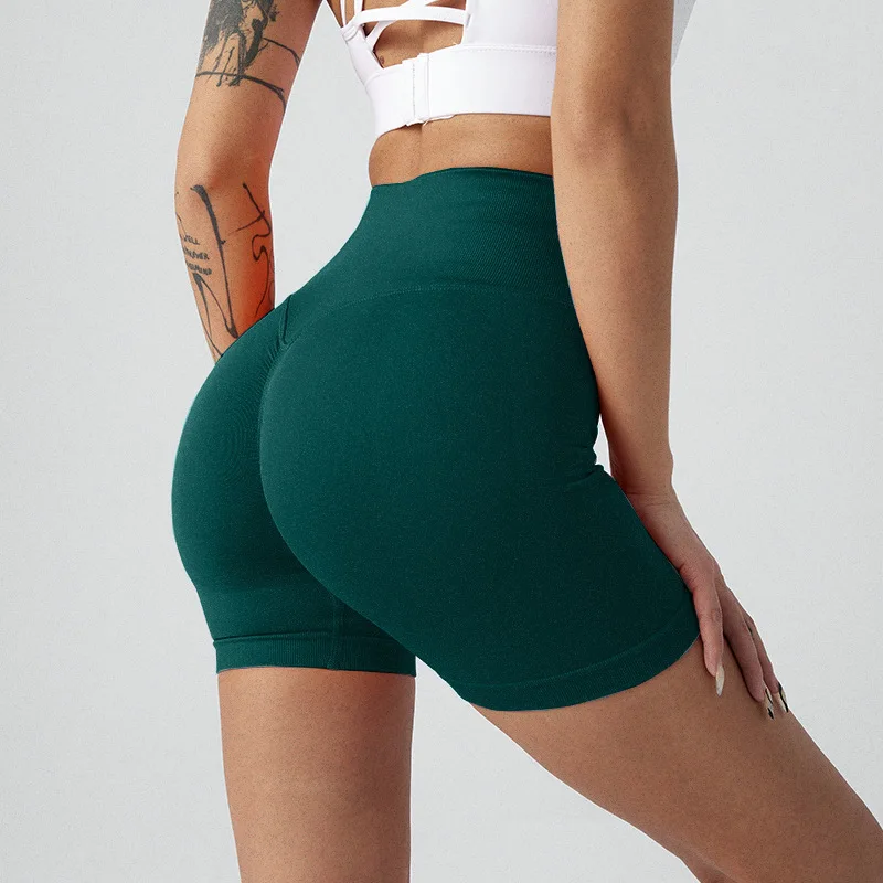 Aoyema womens waxy elastic conjuntos fitness gym gym shorts women leggins para mujer Shorts workout clothing short yoga leggings